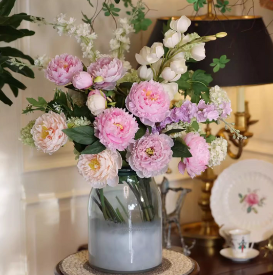 Peony & Hydrangea Opulence – French Luxe Faux Floral Display