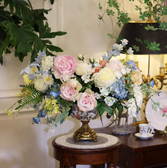Soft Luxe Peony Set – European Style Faux Floral Vase Display