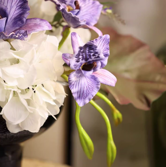 Iris & Anthurium Harmony – New Oriental Luxe Faux Floral Scene Set