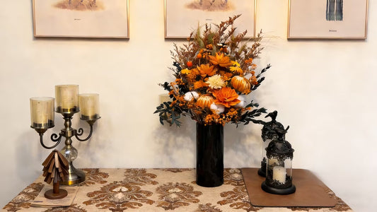 Scarlet Court Peony – European Palace-Inspired Faux Floral Centerpiece