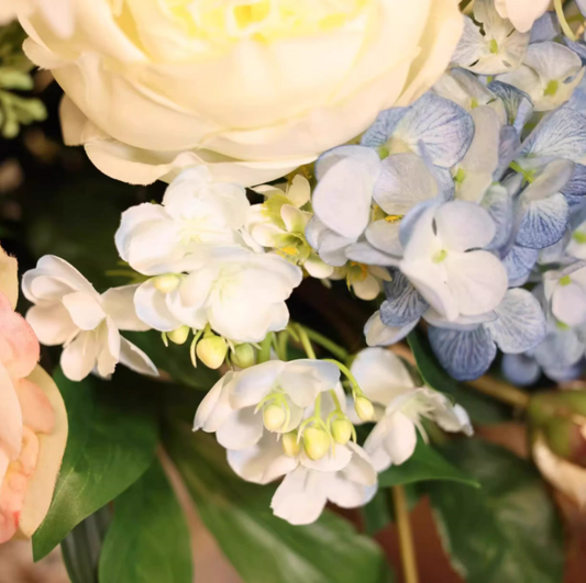 Soft Luxe Peony Set – European Style Faux Floral Vase Display