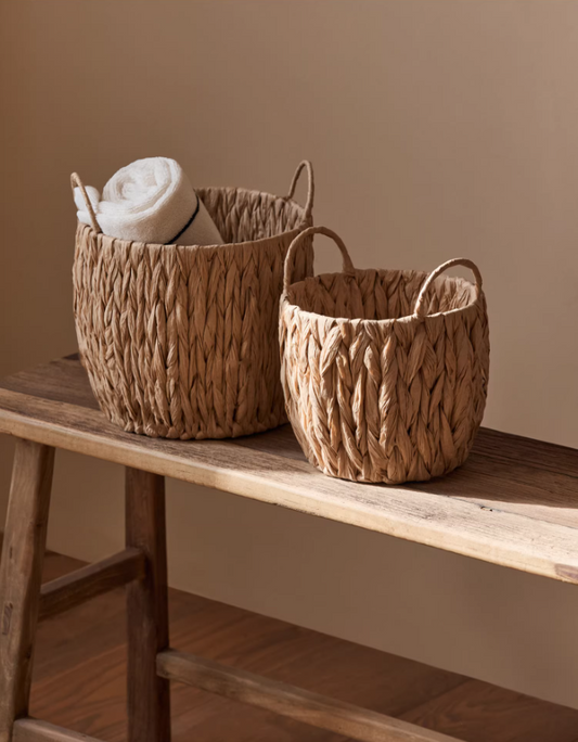 Woven Nature Hamper – Rattan-Style Laundry & Toy Storage Basket