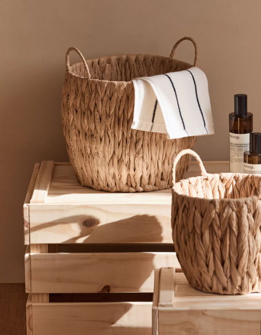 Woven Nature Hamper – Rattan-Style Laundry & Toy Storage Basket