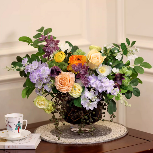 Violet Citrus Garden – French Natural Style Faux Jasmine Art Floral