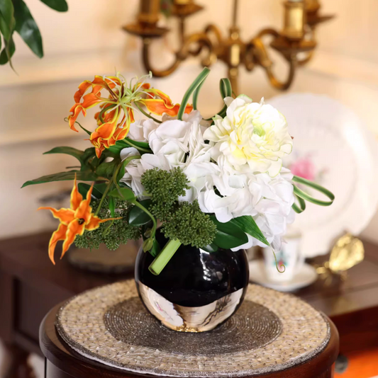 Amber Flame Lily – French Luxe Faux Floral Gift Arrangement